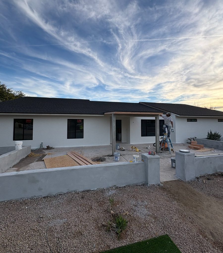 Modern Arizona home with a newly installed roof